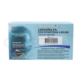 Compra anestesia newcaina 2% plastico cj x 50 para consultorios odontológicos en Colombia