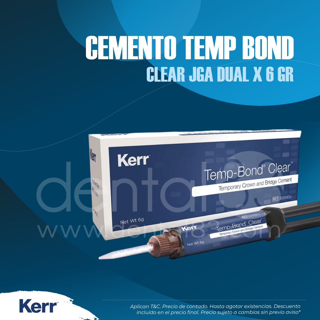 CEMENTO TEMP BOND CLEAR JGA DUAL X 6 GR