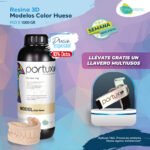RESINA 3D MODELOS COLOR HUESO FCO X 1000 GR