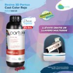 RESINA 3D PORTUX CAST COLOR ROJO FCO X 1000 GR