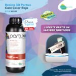 RESINA 3D PORTUX CAST COLOR ROJO FCO X 500 GR