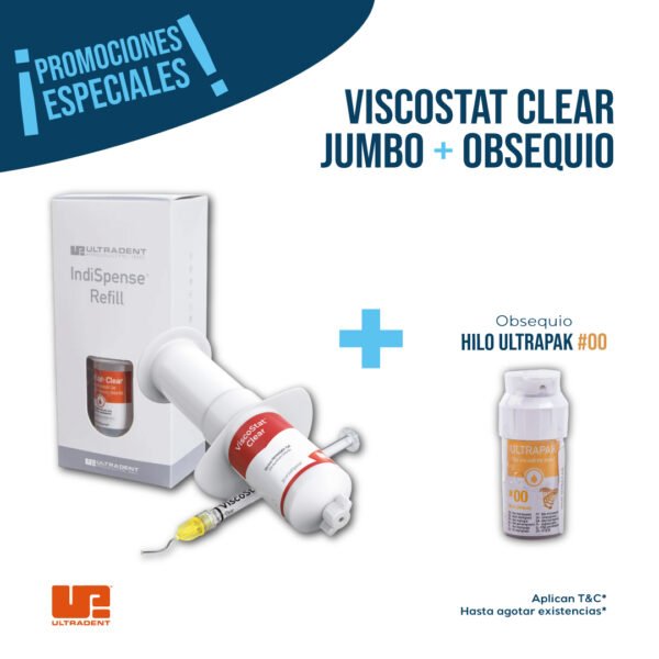 VICOSTAK HEMOSTÁTICO JUMBO CLEAR + OBSEQUIO HILO ULTRAPACK