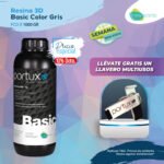 RESINA 3D BASIC COLOR GRIS FCO X 1000 GR