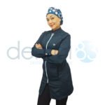 BATA TIPO MANDIL MUJER AZUL MARINO