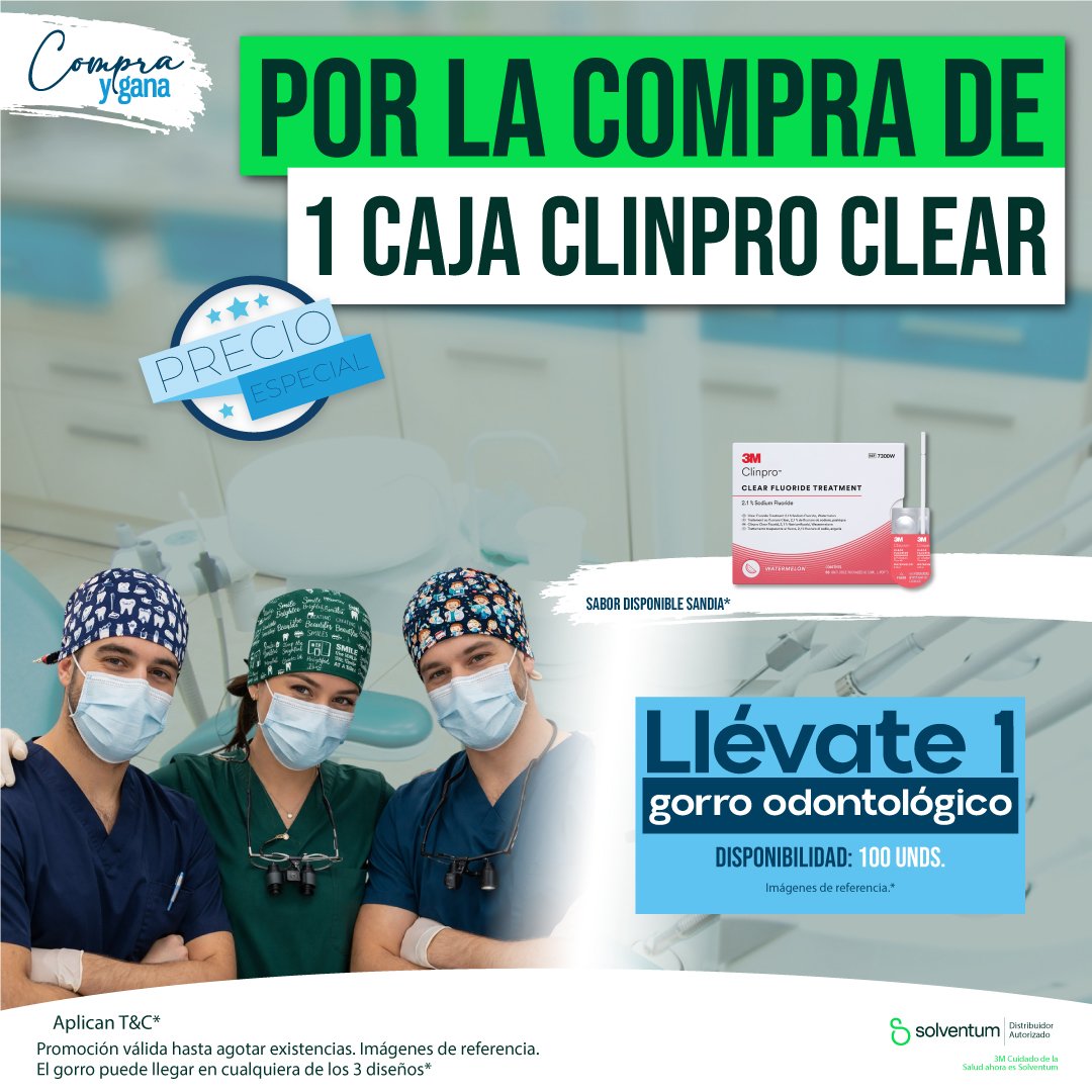 CLINPRO CLEAR X50 UNIDOSIS + GORRO HOMBRE