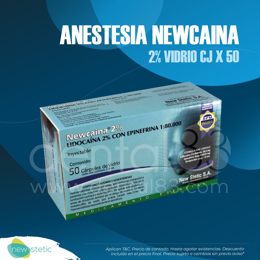 ANESTESIA NEWCAINA 2% VIDRIO CJ X 50